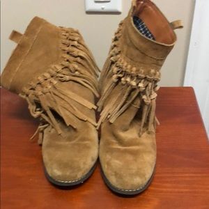 Brown Fringe Boots